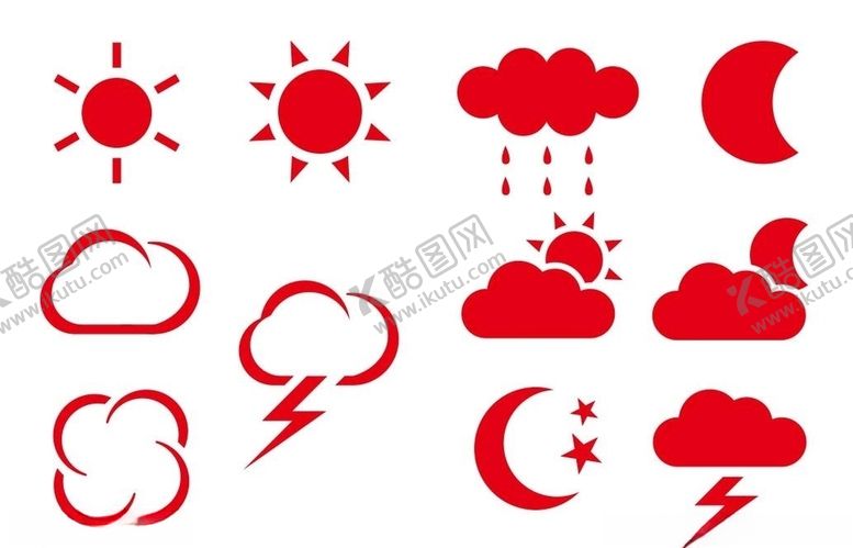 编号：85326109251030447242【酷图网】源文件下载-矢量天气预报图标