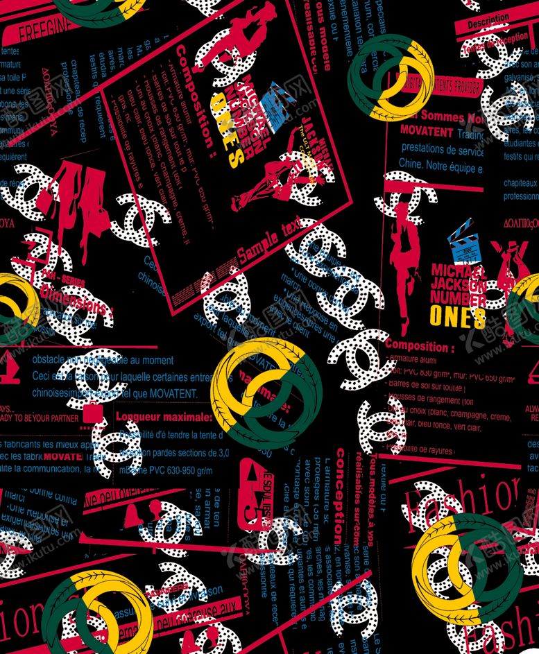 编号：55247010041642346956【酷图网】源文件下载-链条豹纹设计大牌图案