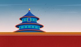 天坛插画