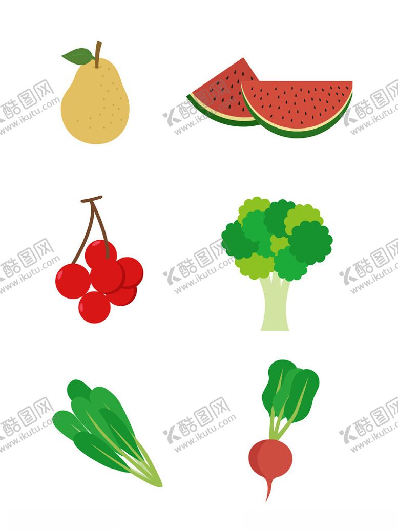 编号：33023504030324516663【酷图网】源文件下载-多样果蔬图标集合