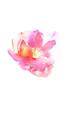 水彩花纹背景环朵