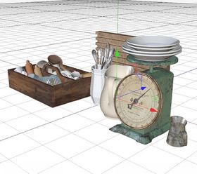 c4d模型菜板擀面杖