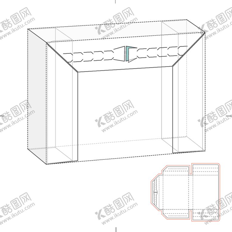编号：73200610080504377156【酷图网】源文件下载-纸盒包装布局刀线图