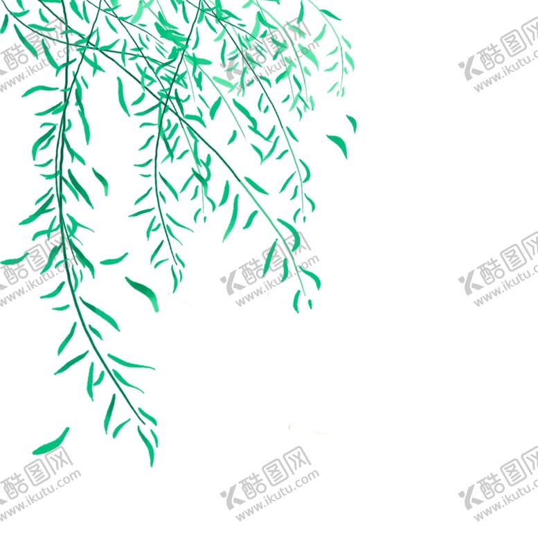 编号：89094803142236457567【酷图网】源文件下载-卡通漂浮装饰绿叶元素