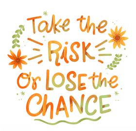 橙色励志隽语艺术字