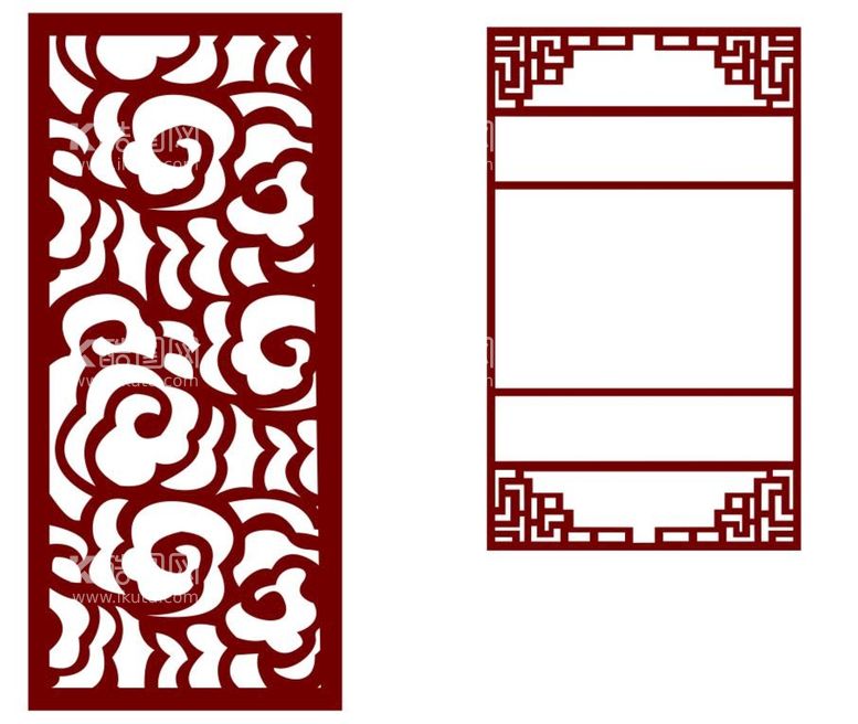 编号：73158010110152478469【酷图网】源文件下载-家居隔断 中式花纹