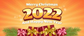 2022新年发光圣诞节快乐圣诞节海报壁画