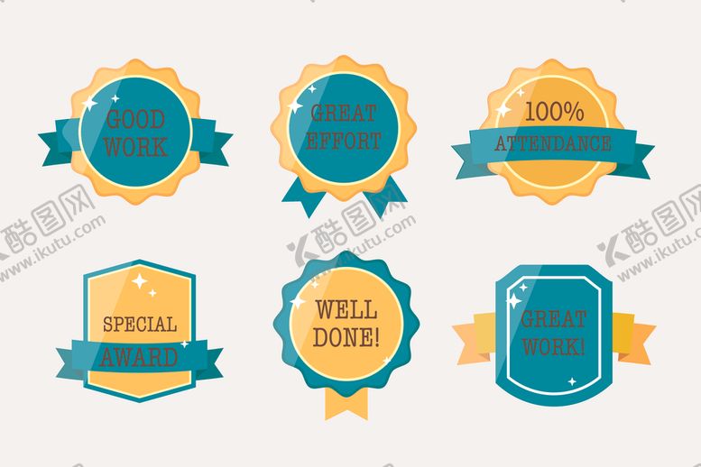 编号：61947610220704067783【酷图网】源文件下载-奖章矢量素材