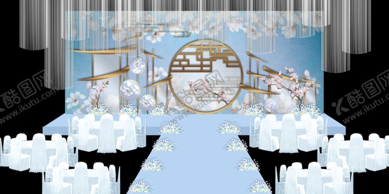编号：99900107131416065757【酷图网】源文件下载-水墨新中国风婚礼设计背景