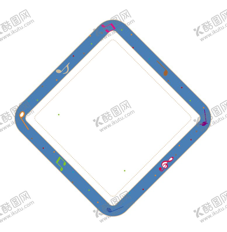 文字边框AI别针横条小报