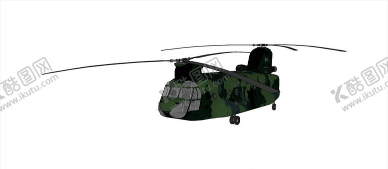编号：95498107011744149222【酷图网】源文件下载-CH-47直升飞机模型