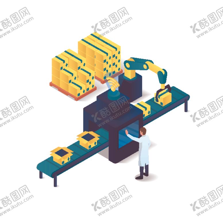 编号：48016506280547094063【酷图网】源文件下载-物流仓储插画