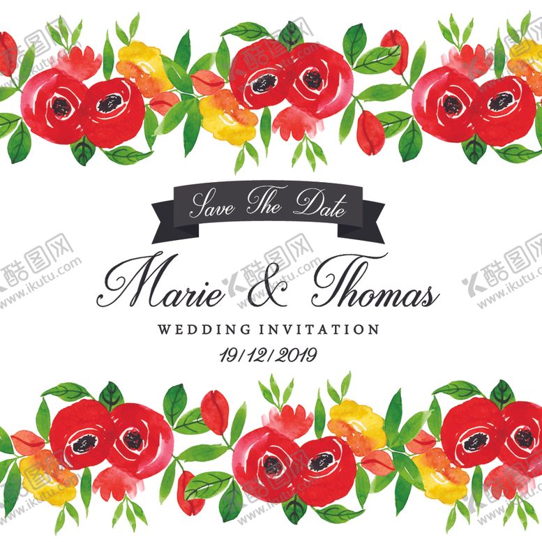 编号：32762309292033369711【酷图网】源文件下载-水彩花卉