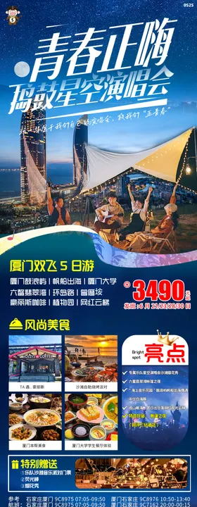 厦门毕业季演唱会旅游海报