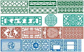 窗花镂空花纹屏风隔断雕花