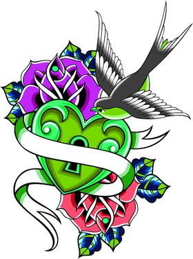花素材彩色朵粉玫瑰风信子