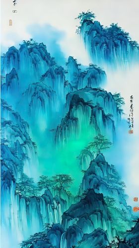 泼墨山水画