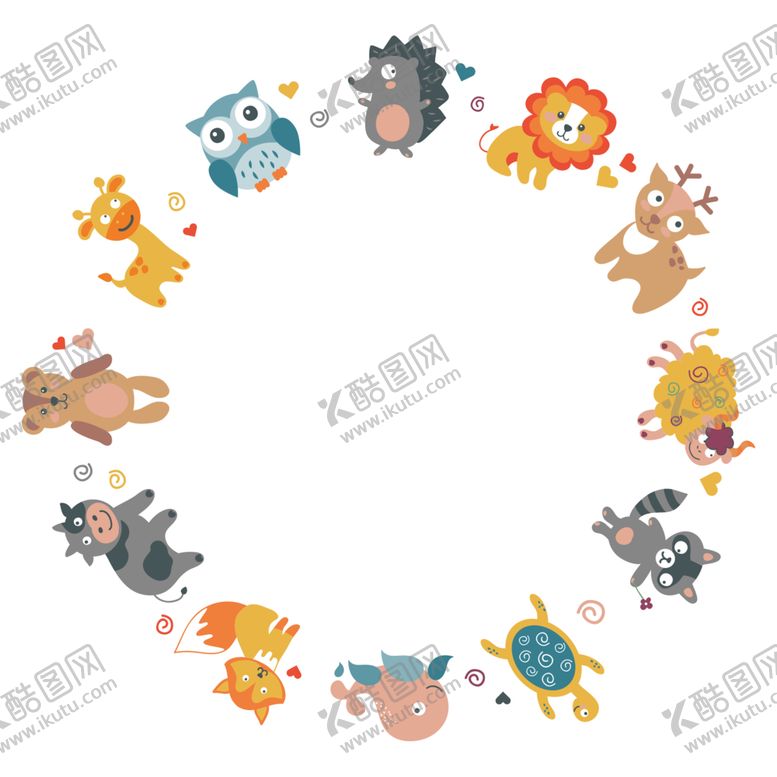 编号：80403404080447001084【酷图网】源文件下载-手绘动物