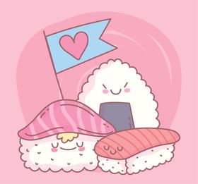 卡通日本寿司