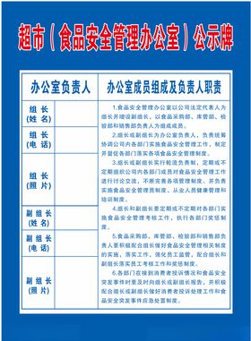 制度牌超市公示牌
