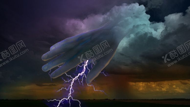 编号：67202209272139238881【酷图网】源文件下载-风暴之手合成海报