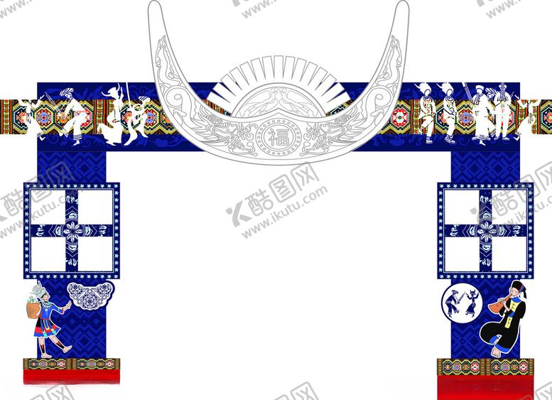 编号：94080201200056219674【酷图网】源文件下载-民族拱门