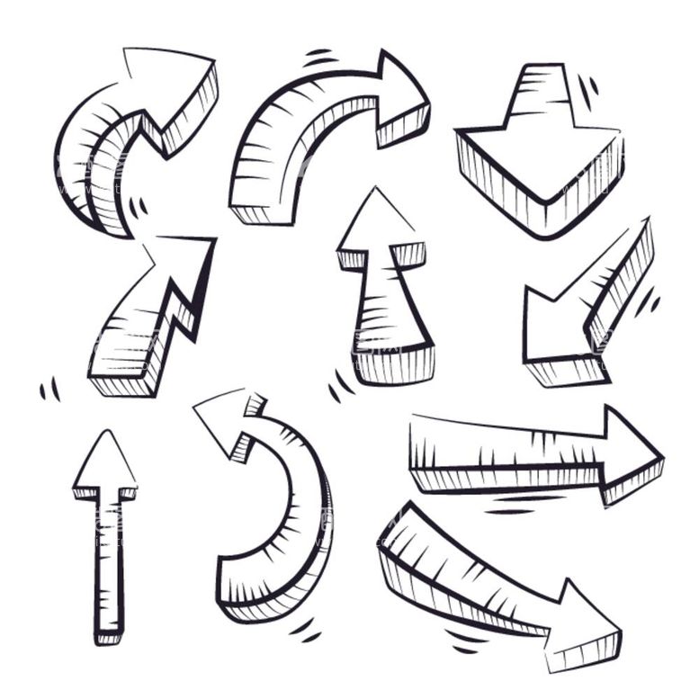 编号：53036112040612065874【酷图网】源文件下载-手绘方向标志