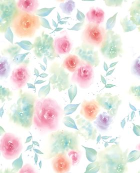清新水彩花卉图案背景