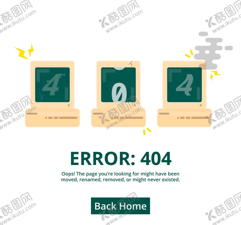 编号：47935810010545036549【酷图网】源文件下载-网页丢失插画