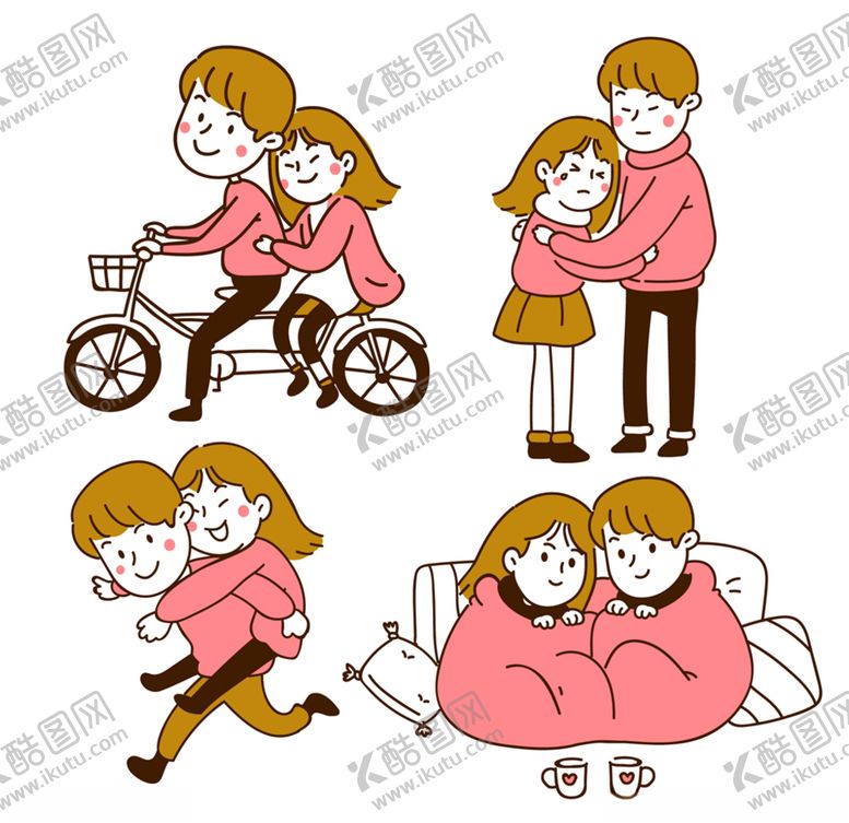 编号：15446009171947318645【酷图网】源文件下载-创意约会情侣场景矢量图