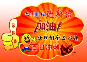 中考手举牌