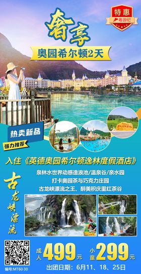 奥园希尔顿旅游海报