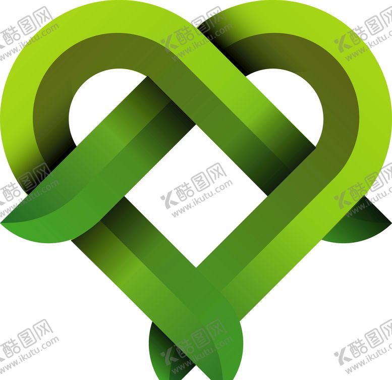 编号：60195410270121063106【酷图网】源文件下载-绿色环保绿叶植物爱心nN