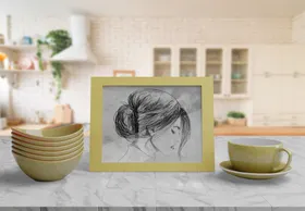 家居装饰画样机卧室场景壁挂框组合