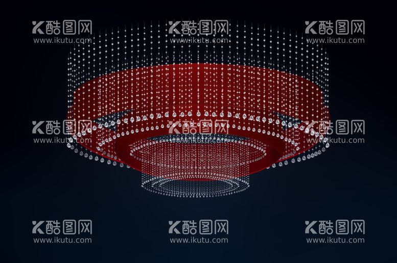 编号：25694012190942095226【酷图网】源文件下载-红白水晶吊顶