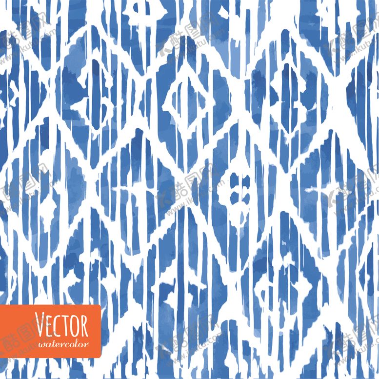 编号：40286209172209399405【酷图网】源文件下载-小清新蓝色水彩图案