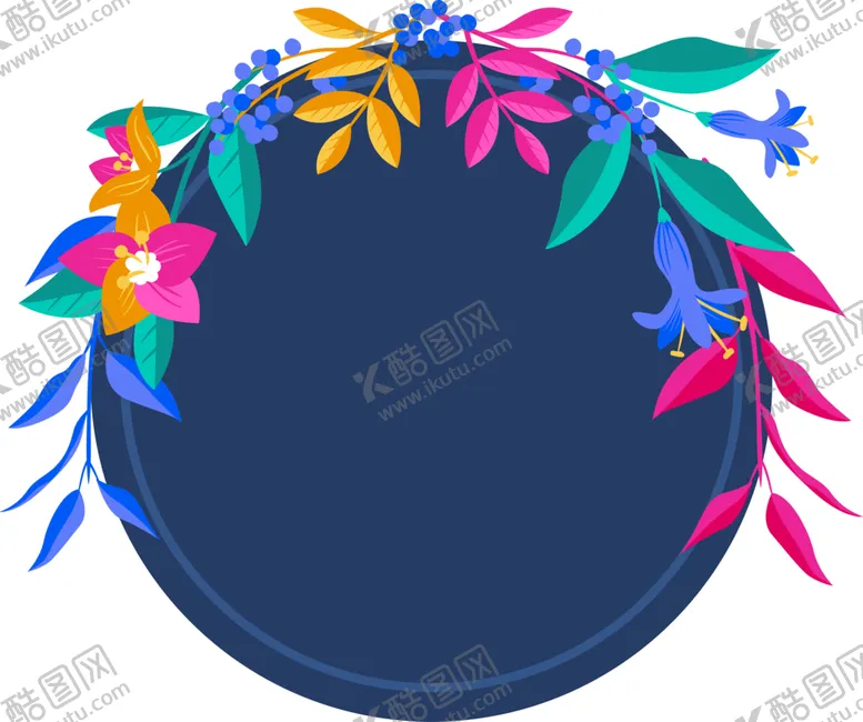 编号：10454601261636058643【酷图网】源文件下载-花朵标签免抠图