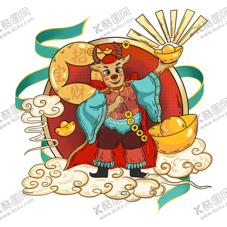 编号：61916106240259038994【酷图网】源文件下载-卡通牛形象