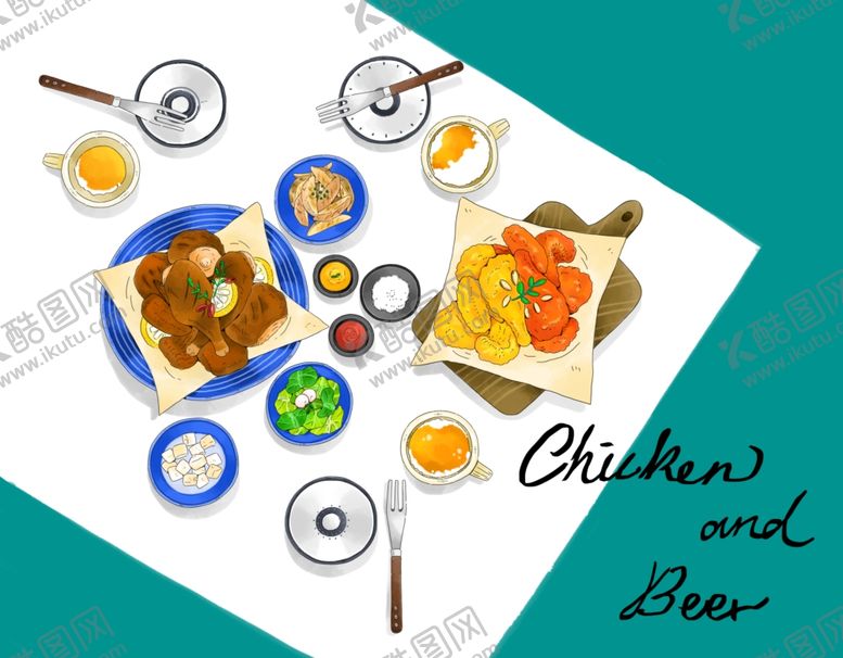 编号：19606411010307086084【酷图网】源文件下载-食物插画海报图片