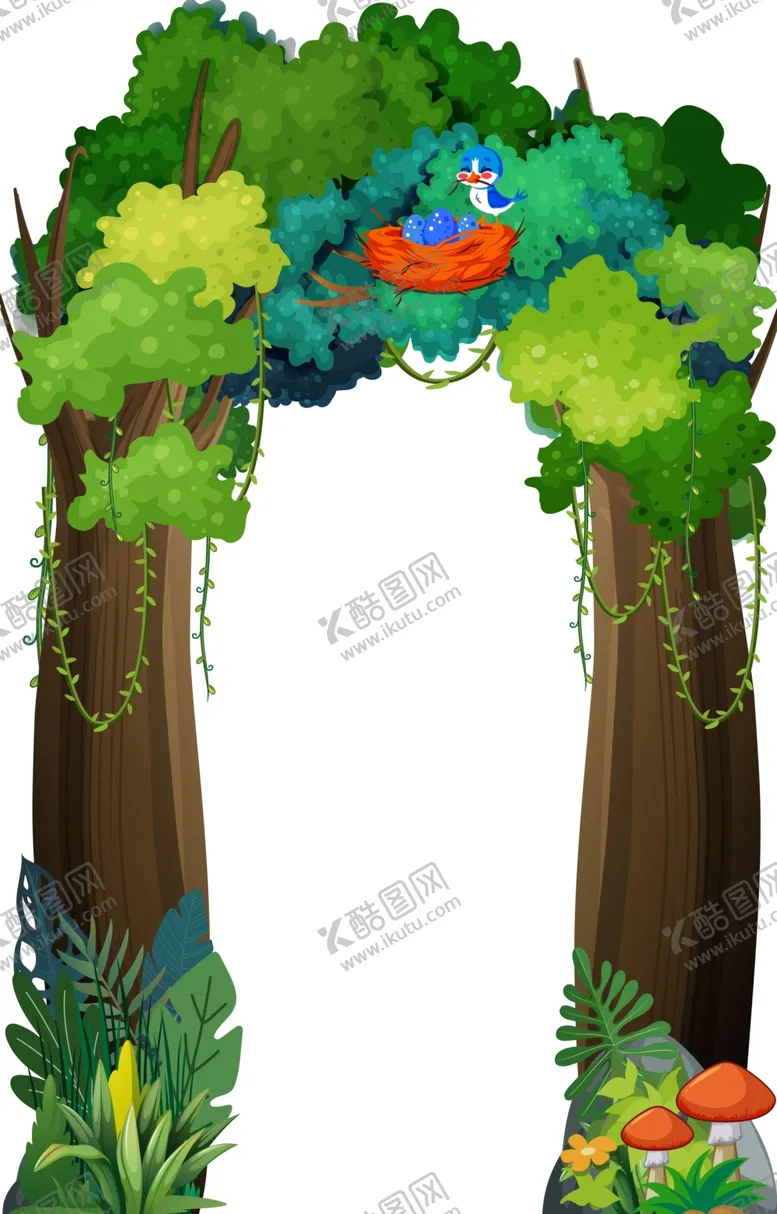 编号：96733901252058455897【酷图网】源文件下载-卡通树洞拱门