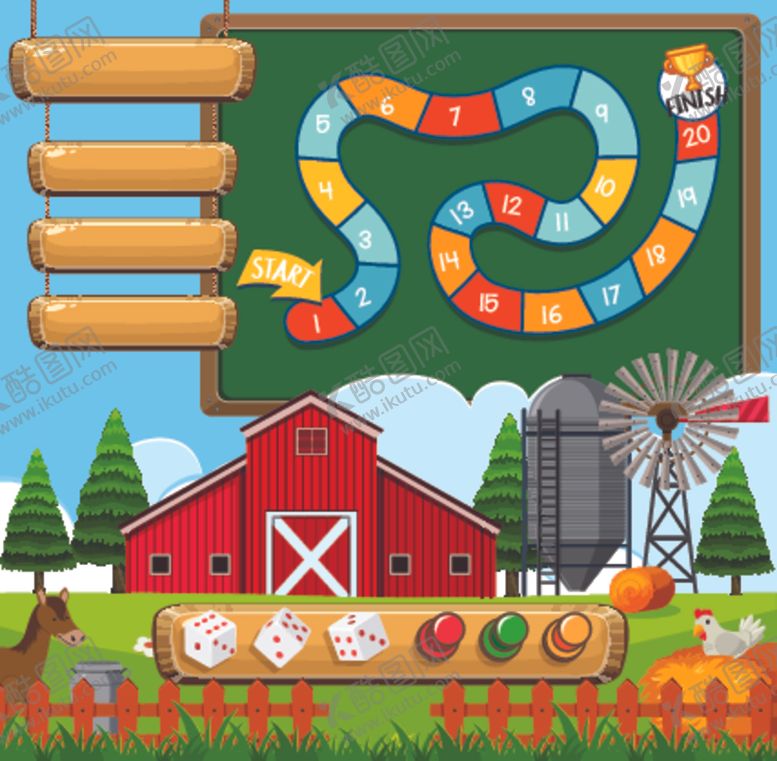 编号：36432209302120105233【酷图网】源文件下载-卡通棋盘游戏场模板