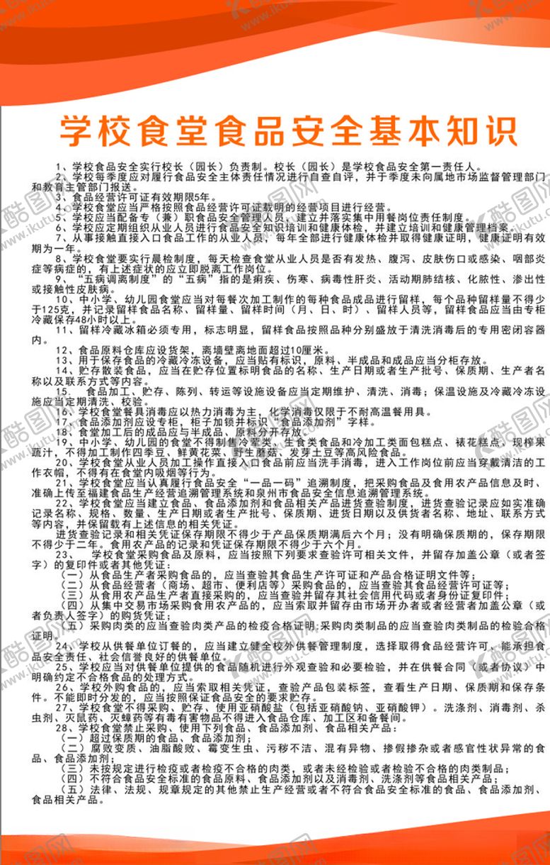 编号：59389205111211301280【酷图网】源文件下载-学校食堂食品安全基本知识