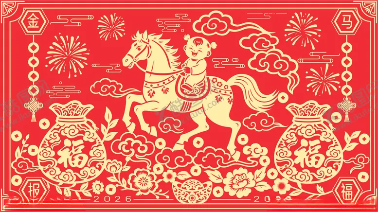 编号：52091301050251544671【酷图网】源文件下载-马年