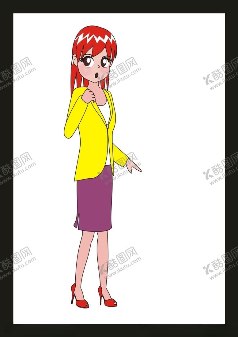 编号：66510501251247484930【酷图网】源文件下载-手绘女孩女人