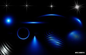 蓝色炫光科技产品海报