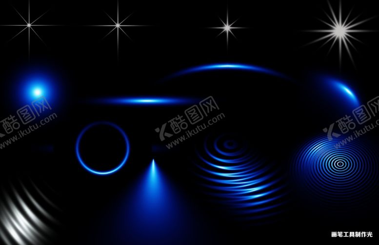 编号：79365204160021441659【酷图网】源文件下载-蓝色炫光舞台灯光宝石光