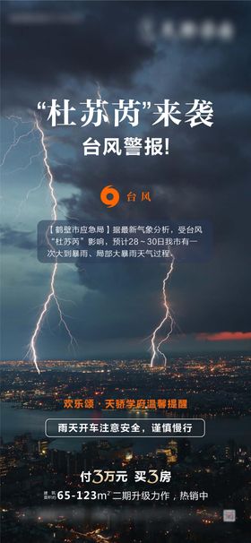 台风暴风雨海报