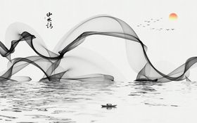 新中式水墨背景