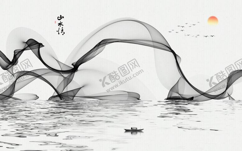 编号：94957709221851095686【酷图网】源文件下载-新中式水墨背景