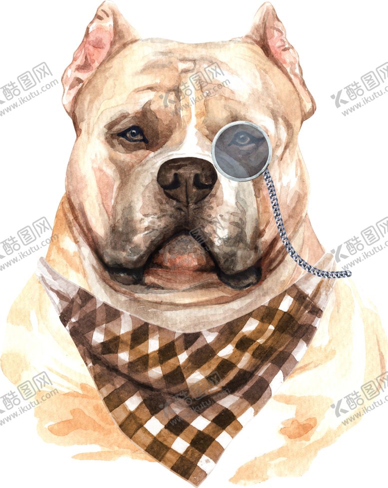 编号：58791110040030101432【酷图网】源文件下载-水彩绘画可爱小狗